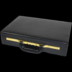Maletín Clásico de Cuero Genuino Marrón con Cierre de Hebilla para Hombre, Uso Profesional, Estuche Rígido de Lujo - Product Image 5