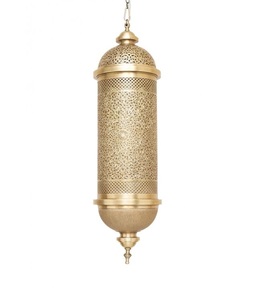 Wholesale Moroccan Pendant Light Bulk <b>Brass</b> Filigree Chandelier Factory Price Islamic Geometric Carved <b>Lantern</b> Custom Arabic - Product Image 1
