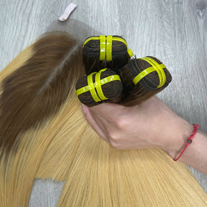 Ombre Or Couleur Avec Fermeture 2x6 Super Double Cheveux Dessinés Qualité Vietnamienne Haute Qualité - Product Image 6