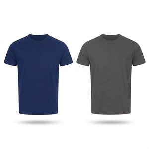 T-shirt à manches courtes pour homme, coupe classique, impression par sublimation, logo sur le devant, respirant, tissu jersey en polyester/coton écologique, uni - Product Image 4