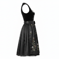 Robe Dirndl bavaroise sur mesure de qualité supérieure pour femmes, costume traditionnel d'Oktoberfest, tenue de serveuse de bière allemande, broderie florale, uniforme
