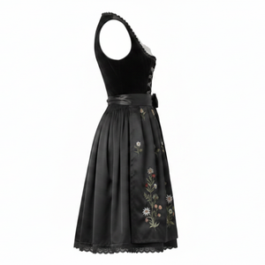 ชุดเดรส Dirndl แบบสบายๆ ระบายอากาศได้ดี พิมพ์ลายตามสั่งสำหรับผู้หญิง งานปักเยอรมันแบบดั้งเดิมสำหรับเทศกาลอ็อกโทเบอร์เฟสต์ สีพื้น ย้อมสี ความยาวระดับเข่า แขนครึ่งแขน - Product Image 5