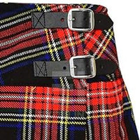 Mini-jupe écossaise plissée Y2K pour femme, style punk gothique, avec boucle et sangle, streetwear, rouge et noir, 2026