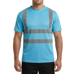 Camisa de trabajo reflectante de alta visibilidad para hombre, color verde seguridad, ropa de construcción, top de alta visibilidad para trabajo en interiores o exteriores, camisa de seguridad. - Product Image 5