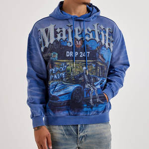 Fournisseur de sweats à capuche personnalisés avec strass, sweat à capuche en tissu durable avec design orné de pierres, idéal pour les labels de mode - Product Image 1