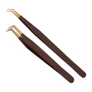 Eyelash Extension Grafted Tweezers, Curved Pointed Isolation Tweezers for Classic Individual Volume <b>Mink</b> <b>Lash</b> Extensions - Product Image 1