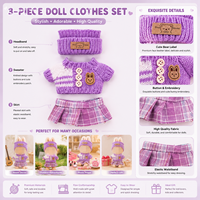 Vêtements pour poupées personnalisées de 17 cm Lafufu Stock, pose assise, thème fête, chemises et hauts tricotés unisexes