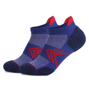 Ankle <b>Socks</b> Gray Yellow Geometric Pattern Breathable Knitted for Running Adults Summer - Product Image 5