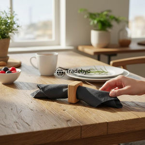 Anillo para Servilletas Redondo de Madera Clásico Hecho a Mano, Duradero y Ecológico, Accesorio Decorativo Premium para Mesa de Comedor y Bodas por Tradebyd - Product Image 2