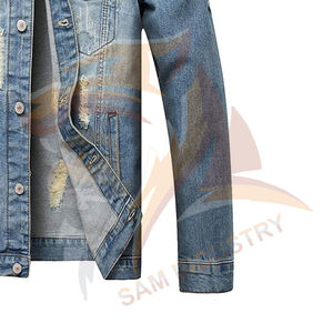 Chaquetas Vaqueras de Moda para Hombre al por Mayor, Chaquetas de Mezclilla para Uso en Exteriores, Chaquetas Vaqueras para Hombre en Venta en Línea - Product Image 5