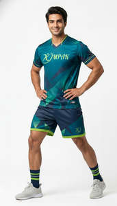 ชุดเสื้อและกางเกงวอลเลย์บอลสีเทาสเลทแบบสั่งทำขายส่ง พร้อมบริการ OEM ชุดทีมแห้งเร็ว ชุดกีฬาซับลิเมชั่น - Product Image 4
