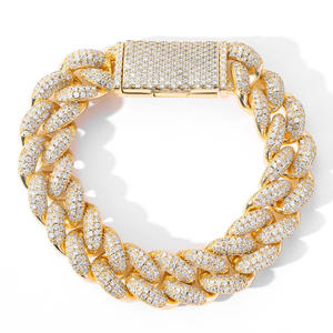 Export Quality High End <b>Iced</b> <b>Out</b> Moissanite Diamond <b>Chain</b> Necklace for Celebrity Inspired Fashion Available for Export Price - Product Image 4