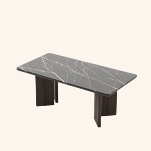 Juego de Mesa de Comedor Redonda Convertible Aurelia - Extensible y Ensamblada en Roble y Mármol para Uso en el Hogar, Oficina o Cocina - Product Image 1