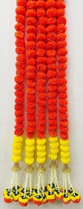 Guirlande de fleurs artificielles en plastique pour décoration de mariage indien traditionnel, clochettes de marguerites écologiques pour intérieur/extérieur, Mehndi - Product Image 5