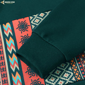 Sudadera con Capucha para Hombre DAIZEN STAR, Felpa Francesa, Estampado Geométrico, Manga Larga, Corte Regular, Informal, Otoño, 100% Algodón - Product Image 5