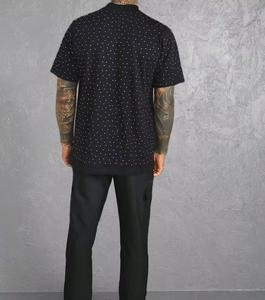 Chemise Homme 100% Coton à Manches Courtes Personnalisée avec Strass Coupe Classique Écologique Tendance Scintillante Légère GSM - Product Image 6