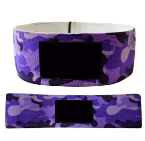 Bandes de résistance pour les hanches en tissu nylon, écologiques, à résistance moyenne, avec logo personnalisé, pour la musculation des hanches, la gym, le yoga et les entraînements à domicile - Product Image 1