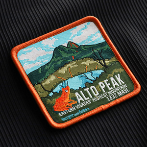 Premium Eco-Friendly 3D Woven and Custom Round <b>Sew</b>-<b>On</b> <b>Patches</b> with High Definition Micro Thread Detail for Clothing Branding - Product Image 3