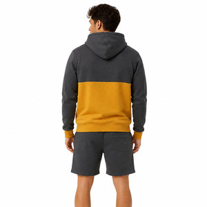 Best Selling High Quality Comfortable Fit Men Hoodies & <b>Shorts</b> Sets Quick Dry <b>Polyester</b>/Cotton Blend Spring Season Custom Colors - Product Image 4