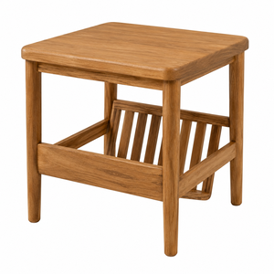 Table à manger carrée en teck avec étagère à lattes, design scandinave moderne, écologique, durable, imperméable, 2 places, meubles de maison stables - Product Image 3