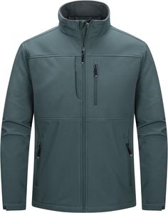 Veste softshell légère pour homme, doublée de polaire, coupe-vent, imperméable, pour la randonnée en plein air - Product Image 1