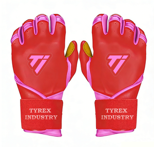 High-Quality 100% Cabretta Leather Baseball Batting Gloves 0.9mm Custom Logo <b>Snap</b> Closure Professional Grade - Product Image 1