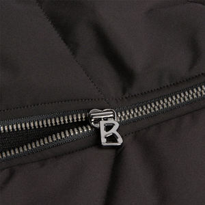 Blouson bomber noir pour homme, col montant, fermeture éclair, rembourrage en polyester, décontracté, automne-hiver, vêtements d'extérieur - Product Image 5