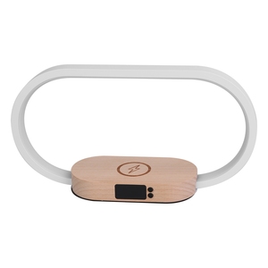 1 Set lampada da scrivania a LED dimmerabile Touch Control comodino lampada da lettura con comodino di ricarica Wireless orologio di ricarica - Product Image 3