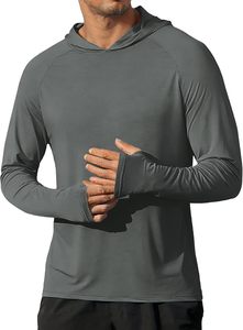 Sudadera con Capucha para Hombre 2026, Manga Larga, Secado Rápido, Color Sólido, Informal, Tejida en Poliéster, Corte Regular, para Verano - Product Image 3