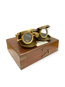 Jumelles télescope en laiton antique plaqué, étui en cuir, télescope de pirate vintage, imprimé en typographie, cadeau nautique pour la randonnée - M/S - Product Image 2