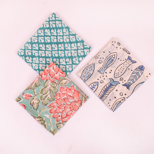 Summer Block Printed 100% Organic Cotton Geometric Design Craftjaipur Neckerchief Ethnic <b>Bandana</b> Scarf Travel Accessories Unisex - Product Image 4