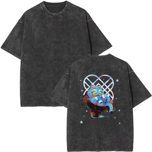 Camiseta de hombre de nuevo diseño personalizado con lavado ácido y pedrería, de algodón de alto gramaje, corte oversize y holgado, cuello redondo, estilo streetwear con diseño frontal - Product Image 6