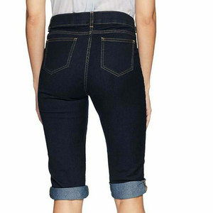 Shorts de mezclilla largos para mujer, estilo modesto, desgastados, tipo Bermuda, al por mayor, listos para enviar - Product Image 3