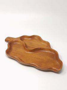 Luxury Eco-Friendly Wooden <b>Serving</b> Tray with Premium Brown Plating Modern Design Dishwasher Safe Great Value - Product Image 5