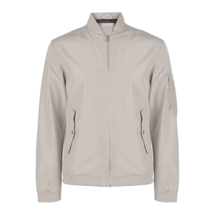 Blouson Bomber Homme en Soie Satinée de Haute Qualité, Blouson Bomber Matelassé en Satin, Col Montant Brodé, Blouson Bomber Homme Personnalisé - Product Image 1