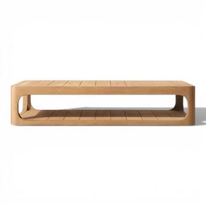 Juego de Muebles de Jardín de Madera de Teca de Lujo Moderno, Juego de Salón para Patio Exterior de 4 Piezas con Mesa de Centro para Proyectos de Villas y Hoteles - Product Image 6