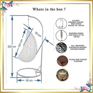 Wholesale Bulk Order Outdoor Patio Rattan <b>Swing</b> Chair OEM Durable Garden Furniture Hanging Chair for Resort Hotel Villa Projects - Product Image 5