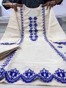 Good Quality Chanderi Silk with Thread-Embroidered Readymade Full-Sleeve <b>Kurti</b>-Pant Ethnic Co-ord Supplier from Surat - Product Image 4