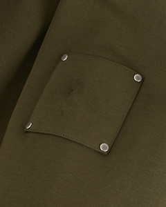 Sudadera con Capucha y Cremallera para Hombre, Color Verde Oliva, Corte Regular, Color Sólido, Estilo Casual, Felpa Francesa, 100% Algodón, Antiencogimiento, Personalizable OEM ODM - Product Image 6
