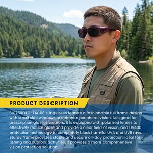 SU1760G-P Luxury Unisex Sunglasses with UV400 Tinted Lenses Scratch Resistance Full Frame with Side Window 6Curve/TAC - Product Image 6