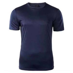 High Street Style Eco-Friendly Quick Dry Cotton Breathable Short Sleeve T-<b>Shirt</b> Plus Size Crew Neck Solid Knitted Sporty T-<b>Shirt</b> - Product Image 1