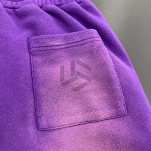 Pantalones Cortos Deportivos Transpirables para Hombre con Cordón Ajustable, Lavado Ácido, Estampado Puff, Personalizados OEM, para Verano - Product Image 5
