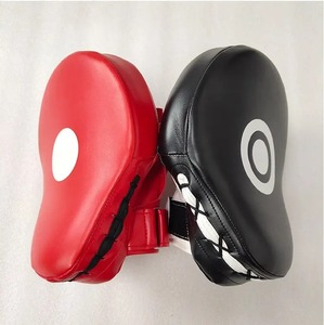 Durable Boxing <b>Focus</b> Mitts with Curved Design Shock Absorbing <b>Padding</b> and Adjustable Hand Strap for Trainers and Fighters - Product Image 2