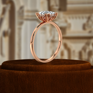 Anillo de Compromiso con Corte Princesa de 1.5 Quilates, Cultivado en Laboratorio, Oro Sólido de 14K, Estilo Halo, Certificado IGI, Anillo de Promesa de Boda Cristiano - Product Image 4