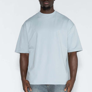 T-shirt surdimensionné pour homme en jersey 100% coton de haute qualité, respirant, 220 grammes, longueur longue, sérigraphie, logo personnalisé - Product Image 1