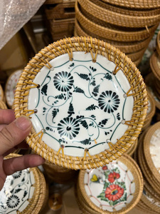 Posavasos de Ratán, Vajilla Tejida Natural para el Hogar Moderno - Product Image 4