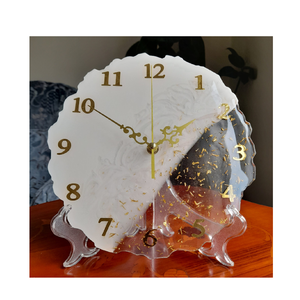 New Round Resin <b>Digital</b> Wall <b>Clock</b> with Quartz Movement Modern Design Needle Display Unique Color and Two-piece Combination - Product Image 6