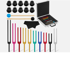 Ensemble de 10 diapasons non lestés pour la guérison, diapasons multicolores pour les chakras - Product Image 5