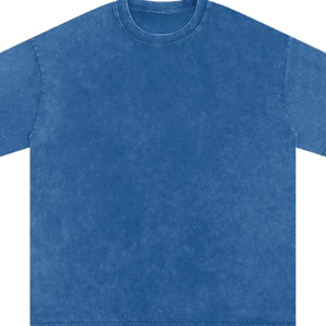 Camiseta Azul Vintage con Lavado Ácido para Hombre, Oversize, Algodón Pesado, Estilo Urbano, Logotipo Personalizado, Camiseta Lavada, Ropa al por Mayor de Fábrica OEM - Product Image 5