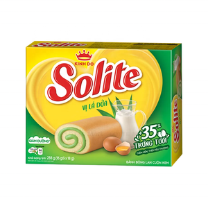 Solite Pandan Flavored Sponge Rolls 288g at a Competitive Price for Wholesale Distributor Available in Stock For Child Adult - Product Image 1